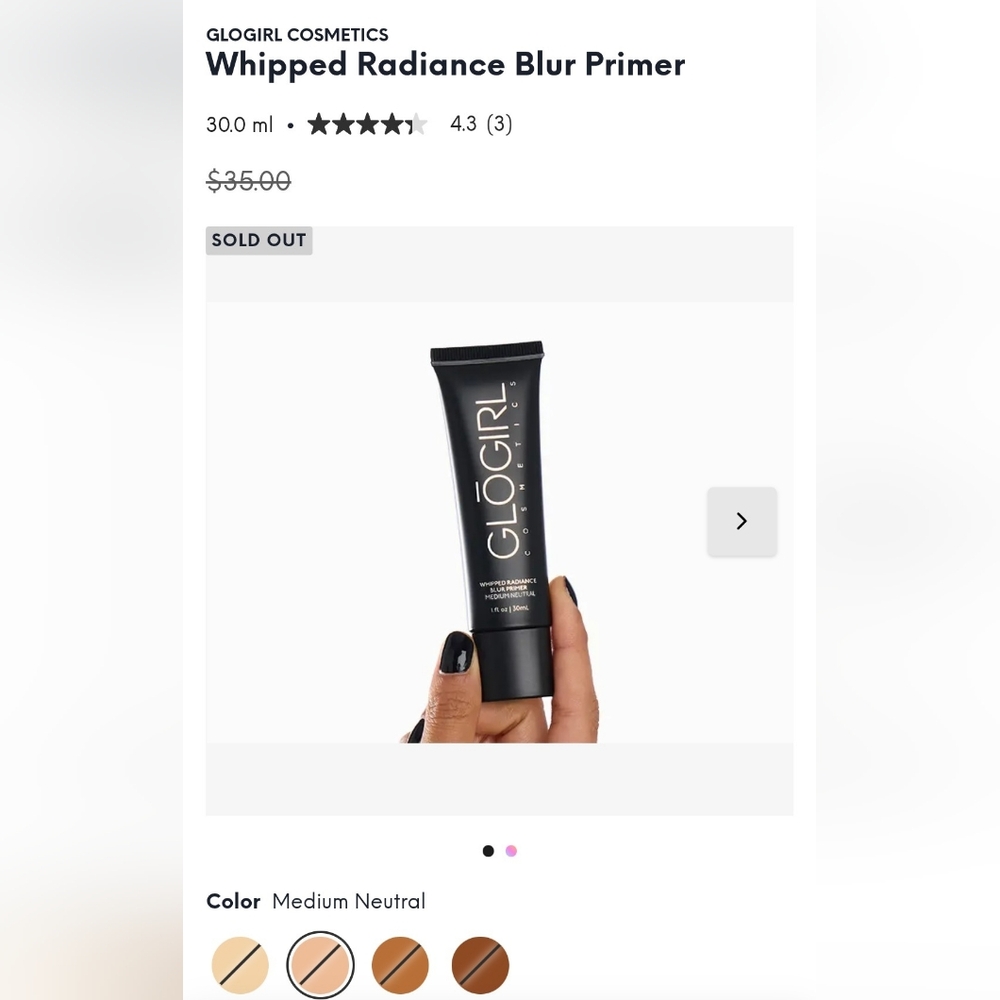 Whipped Radiance Blur Primer